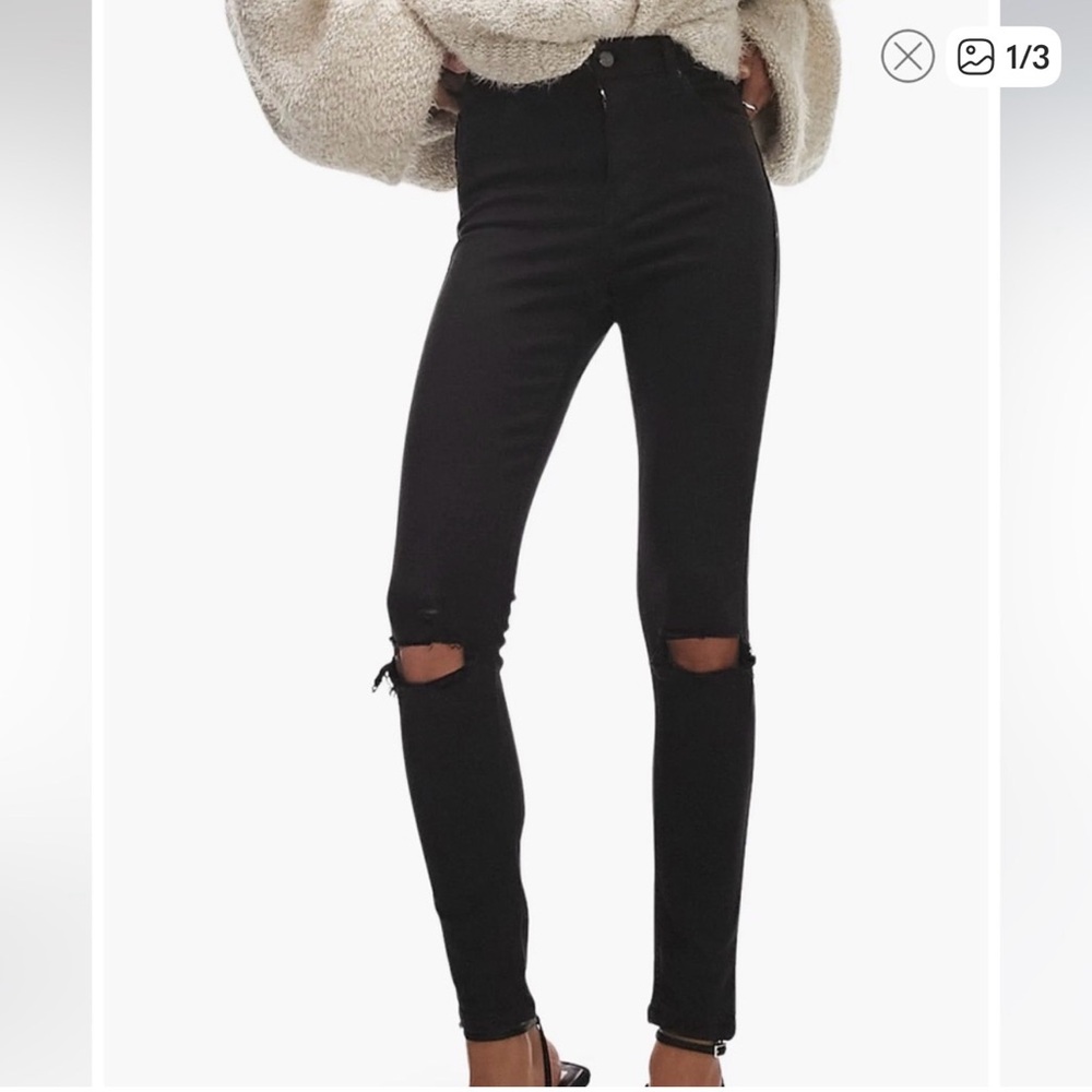 Topshop Jamie High Waist Ripped Skinny Jeans